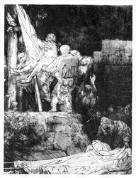 Die Kreuzabnahme mit einer Fackel, 1654